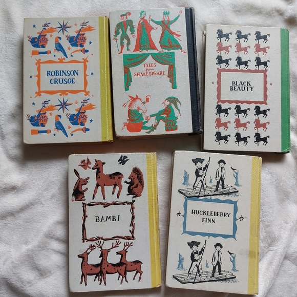 Vintage childrens books Bambi Black Beauty Shakespeare Robinson Crusoe Huck Finn - Picture 6 of 14